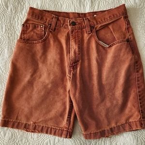 Levi's 31 vintage orange denim jean shorts